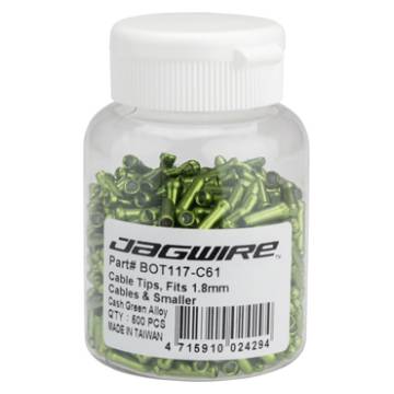 Jagwire 1.8mm Cable End Crimps Green Bottle/500