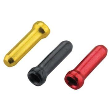 Jagwire Cable End Crimps – 1.8mm, Gold/Black/Red, Bag of 90
