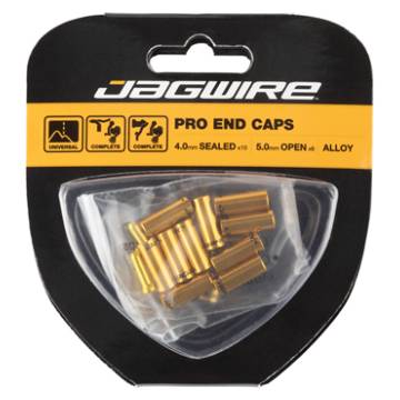 Jagwire End Cap Hop-Up Kit 4.5mm Shift and 5mm Brake, Gold