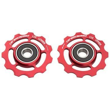 CeramicSpeed Shimano 11-speed Pulley Wheels: Alloy, Red