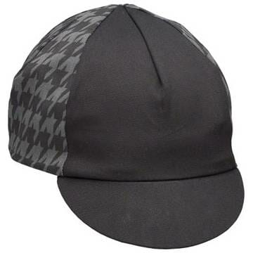 Pace Sportswear Traditional Cycling Cap: Mini Houndstooth Black/Gray