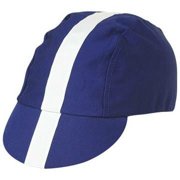 Pace Sportswear Classic Cycling Cap: Royal Blue with White Tape, MD/LG