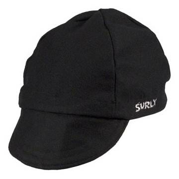 Surly Wool Cycling Cap: Black SM/MD