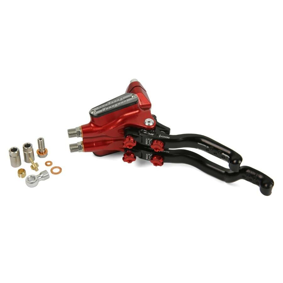Tech  Duo Mastercylinder Complete RED LEFT