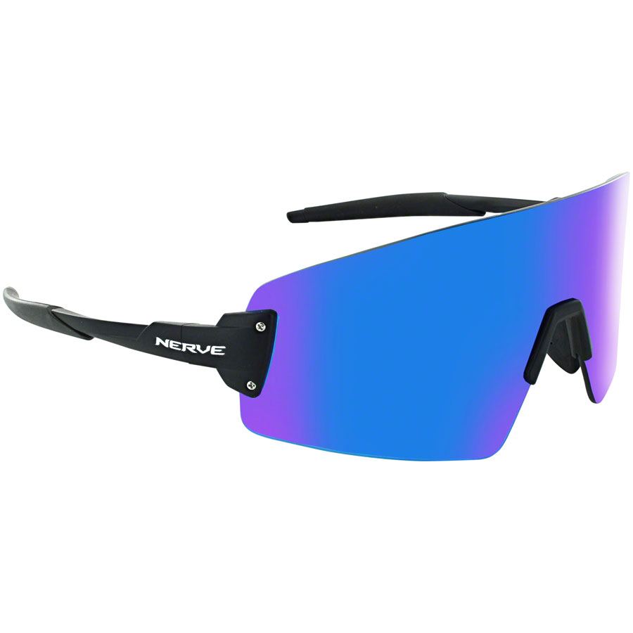 Optic nerve fixieblast sunglasses matte black smoke lens with blue mirror 1 1
