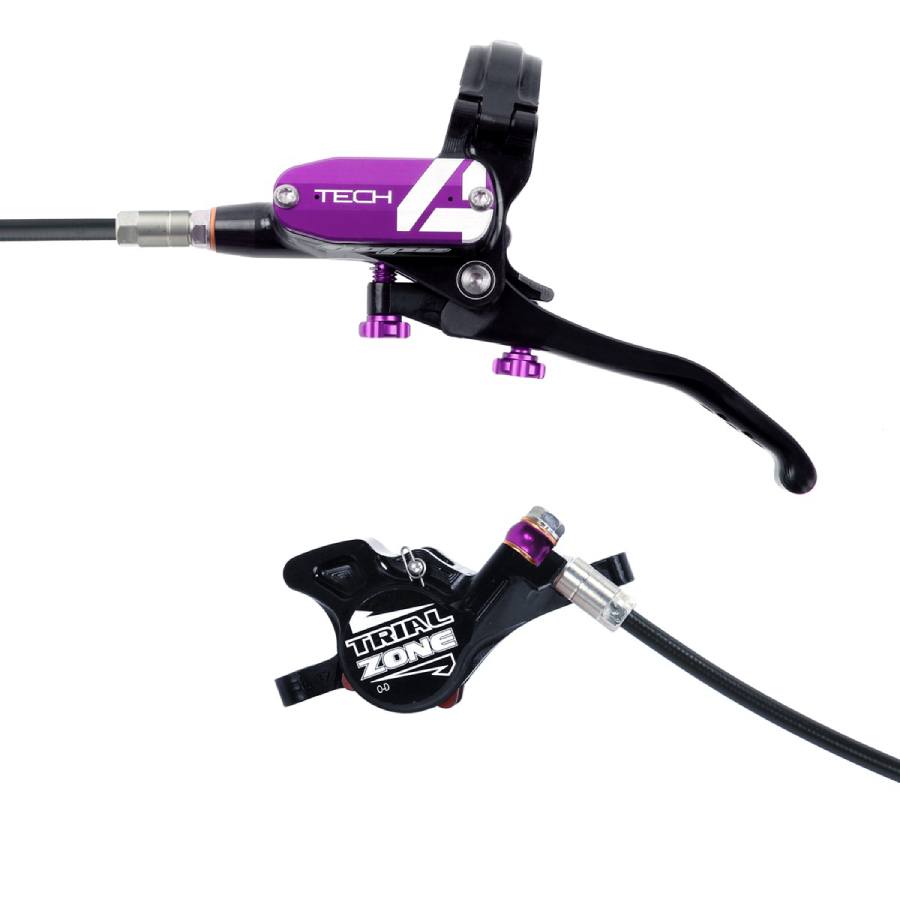 Hope tech 4 trial zone brake no rotor purple