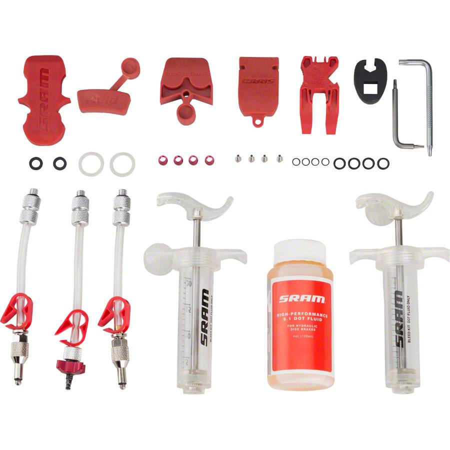 Sram pro disc brake bleed kit for sram x0 xx guide level code hydror and g2 with dot fluid
