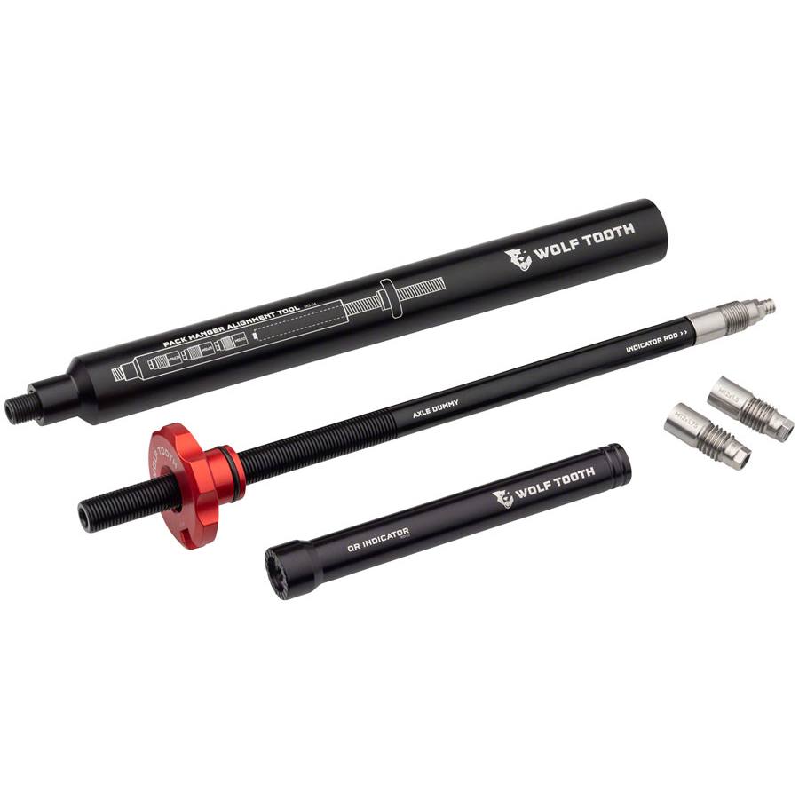 Wolf tooth hanger alignment tool for 12mm thru axle and 5mm quick release