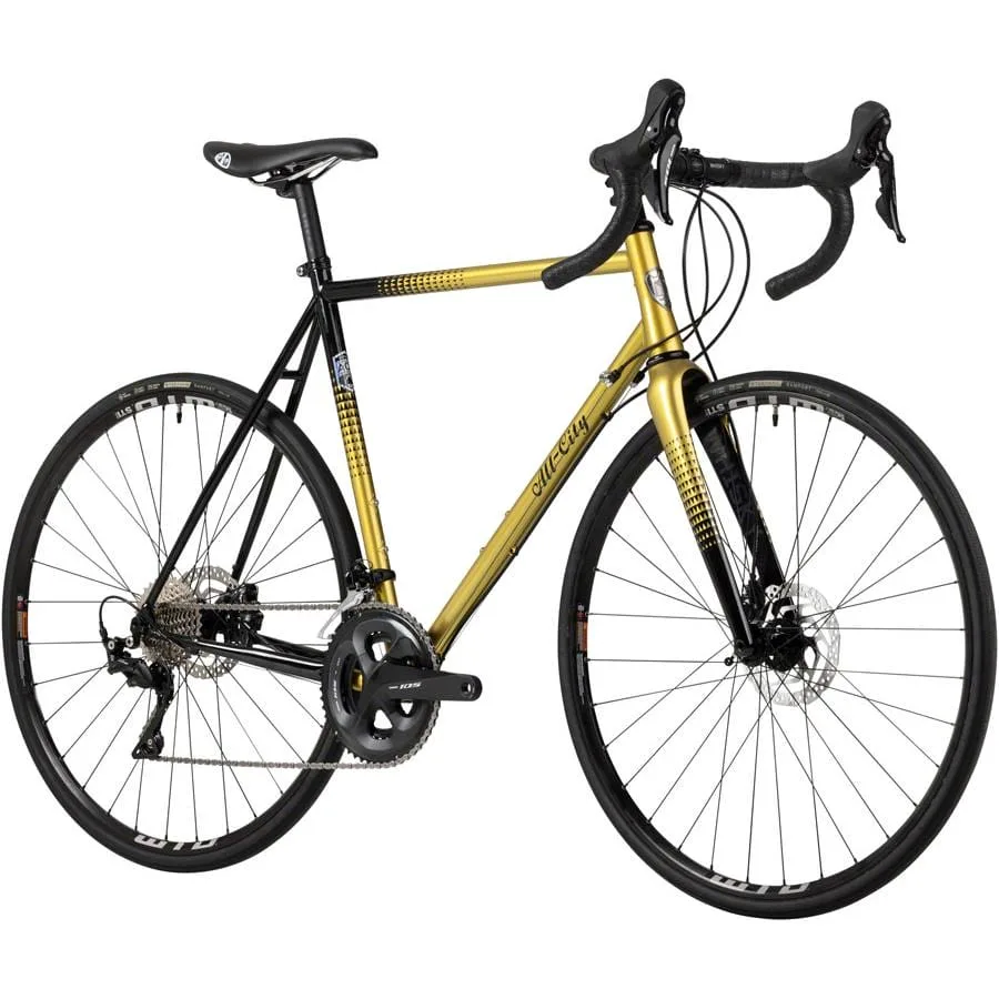 All-city zig zag bike 700c steel 105 golden leopard