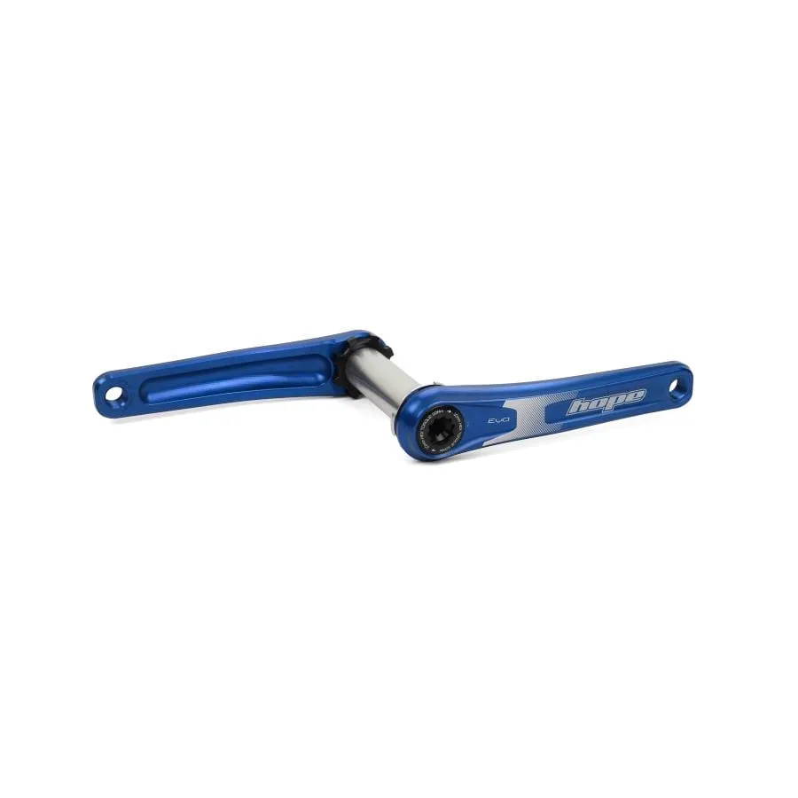 Hope evo crankset no spider 73mm wide blue