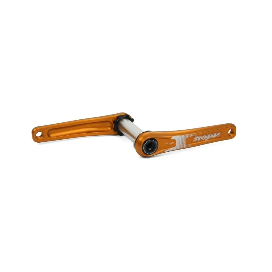 Hope evo crankset no spider 73mm wide orange