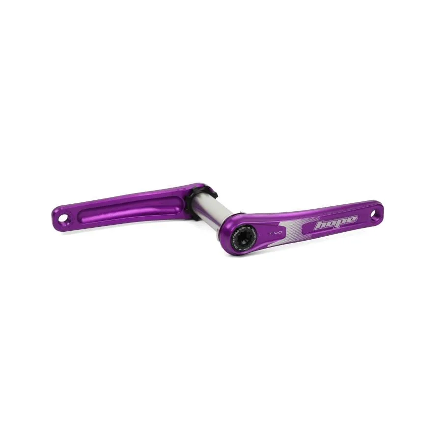 Hope evo crankset no spider 73mm wide purple
