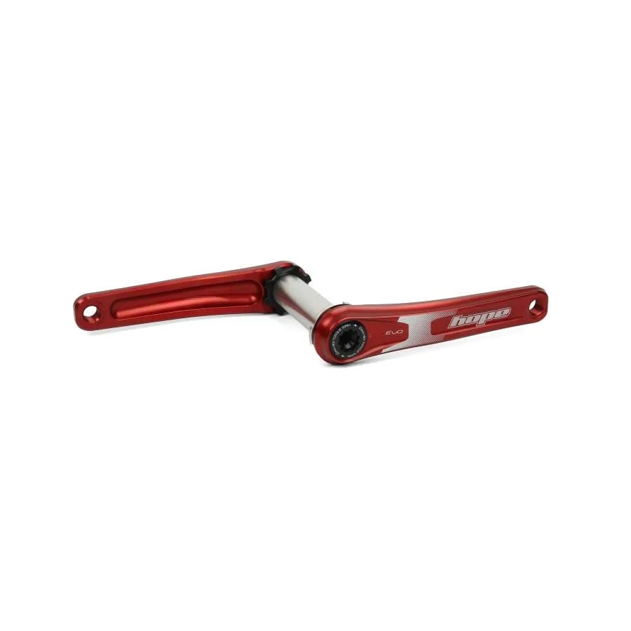 Hope evo crankset no spider 73mm wide red