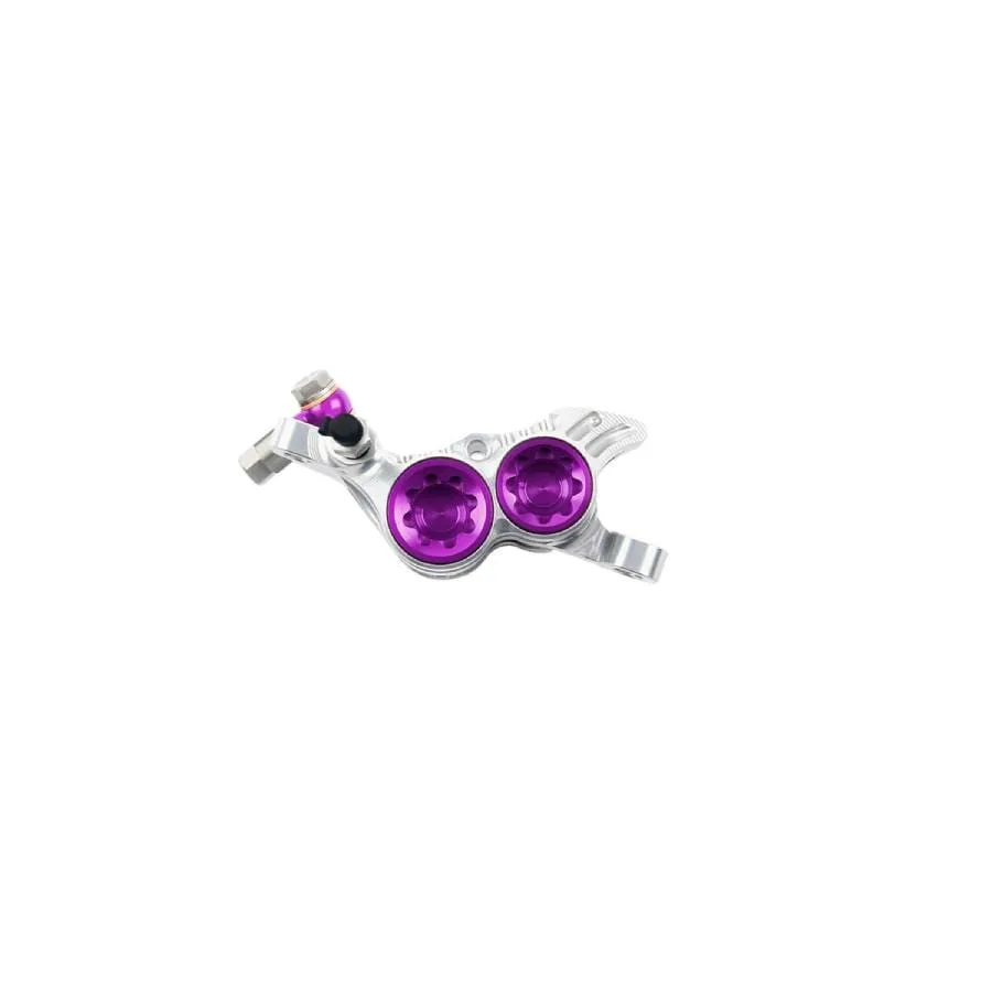 Hope tech 4 v4 brake complete calipers hbspc86pu silver purple