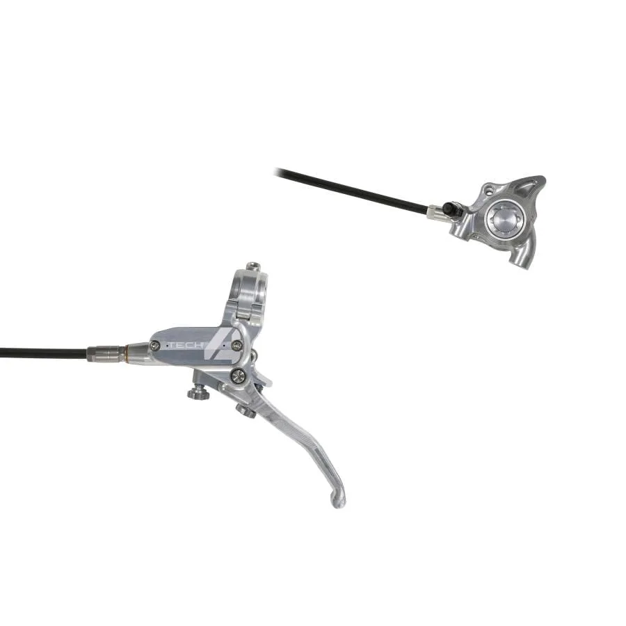 Tech 4 X2 Flatmount No Rotor Black Hose Silver Silver