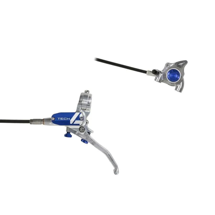 Tech 4 X2 Flatmount No Rotor Black Hose Silver Blue