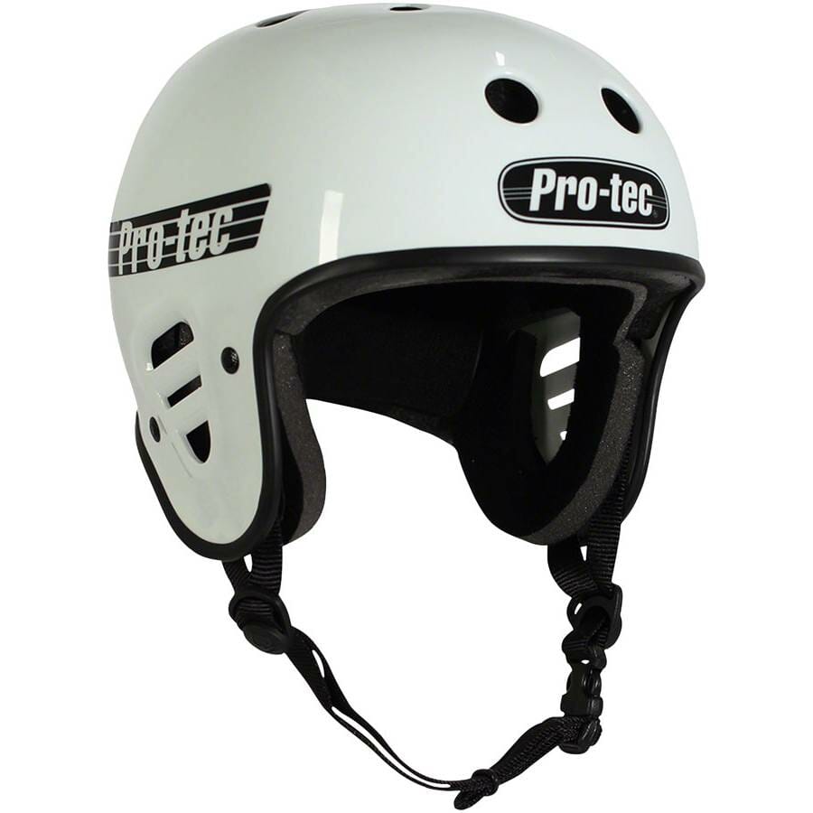 Protec full cut certified helmet gloss white, small