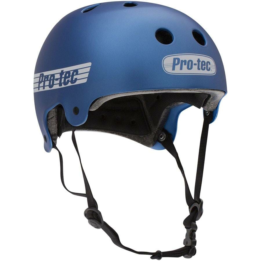 ProTec Old School Certified Helmet Matte Metallic Blue, Large