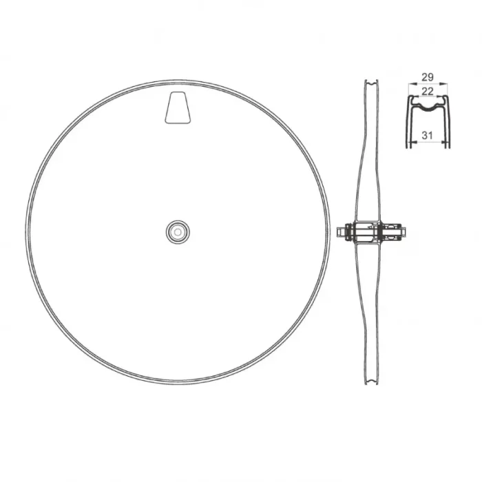 [disc wide] 700c disc road wheel (rear)