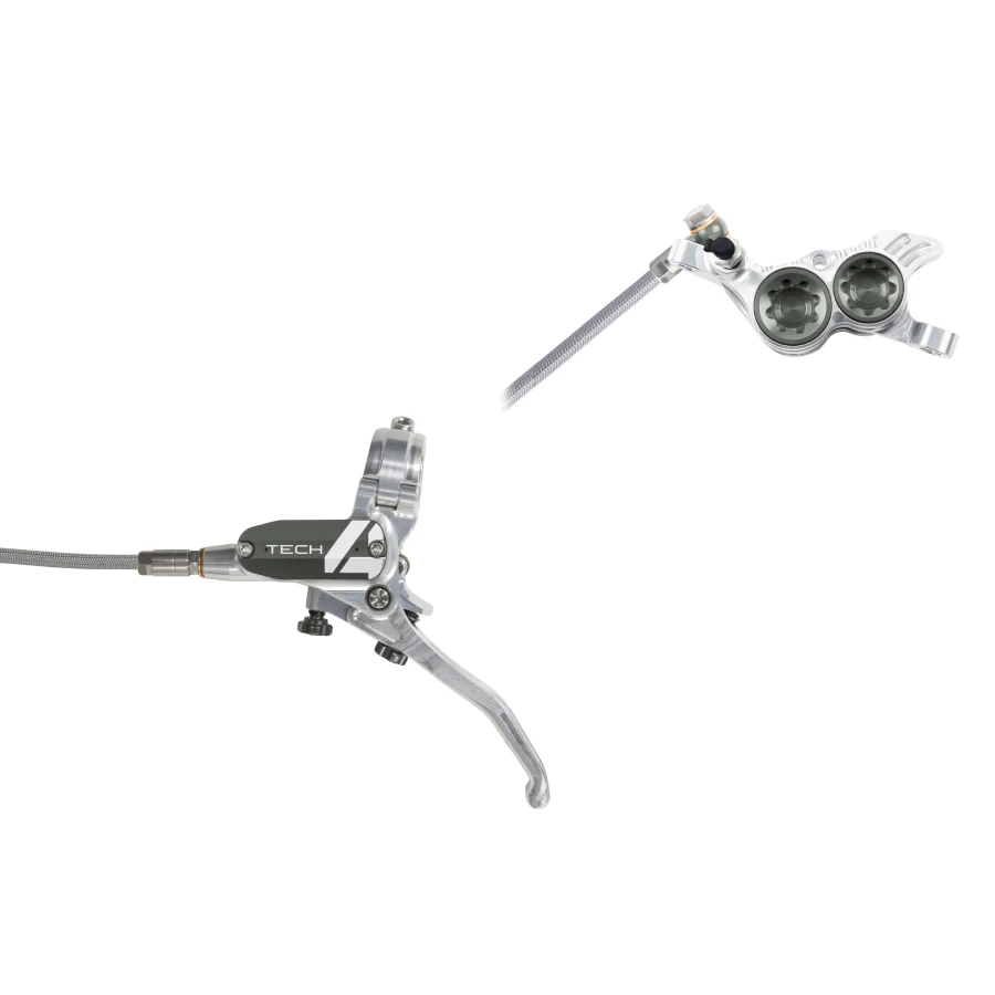 hope　4点セット Hope Tech 4 V4 - No Rotor - Braided (Silver) Brand New All Colors