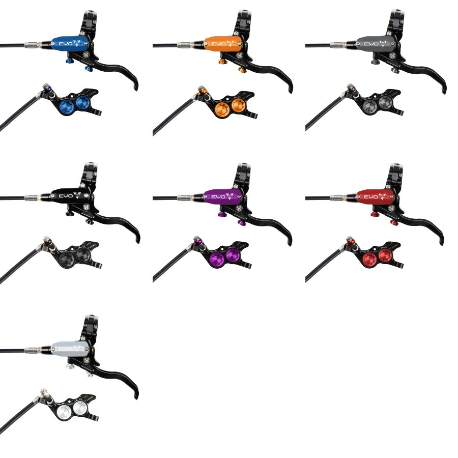 Hope Tech 4 EVO GR4 No Rotor Black Hose (Black)Brand New All Color Accent Options